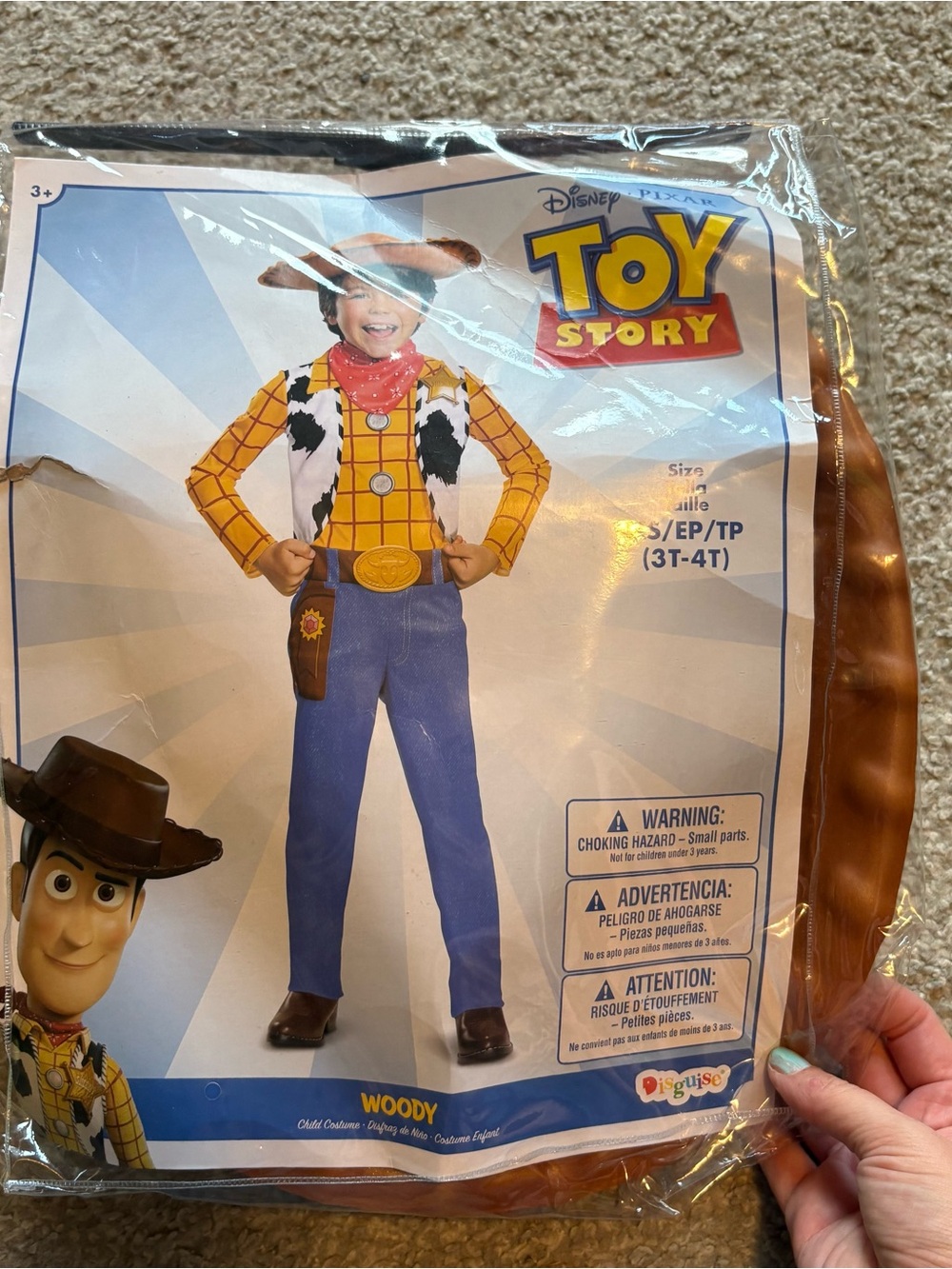 Disney Toy Story Woody Costume Sz 3T 4T Halloween World Land Cruise